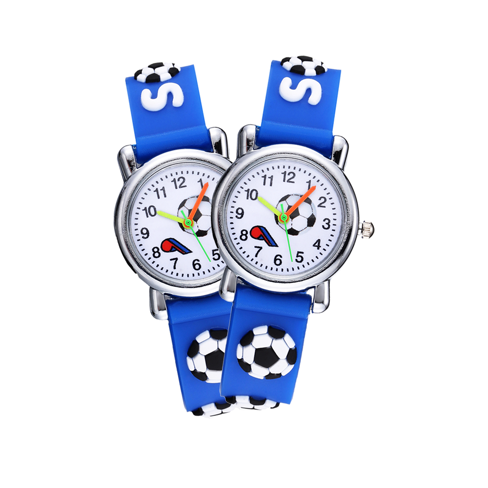 Reloj de pulsera de silicona para niños, cronógrafo de diseño único con bola de dibujos animados, de cuarzo, regalo de cumpleaños