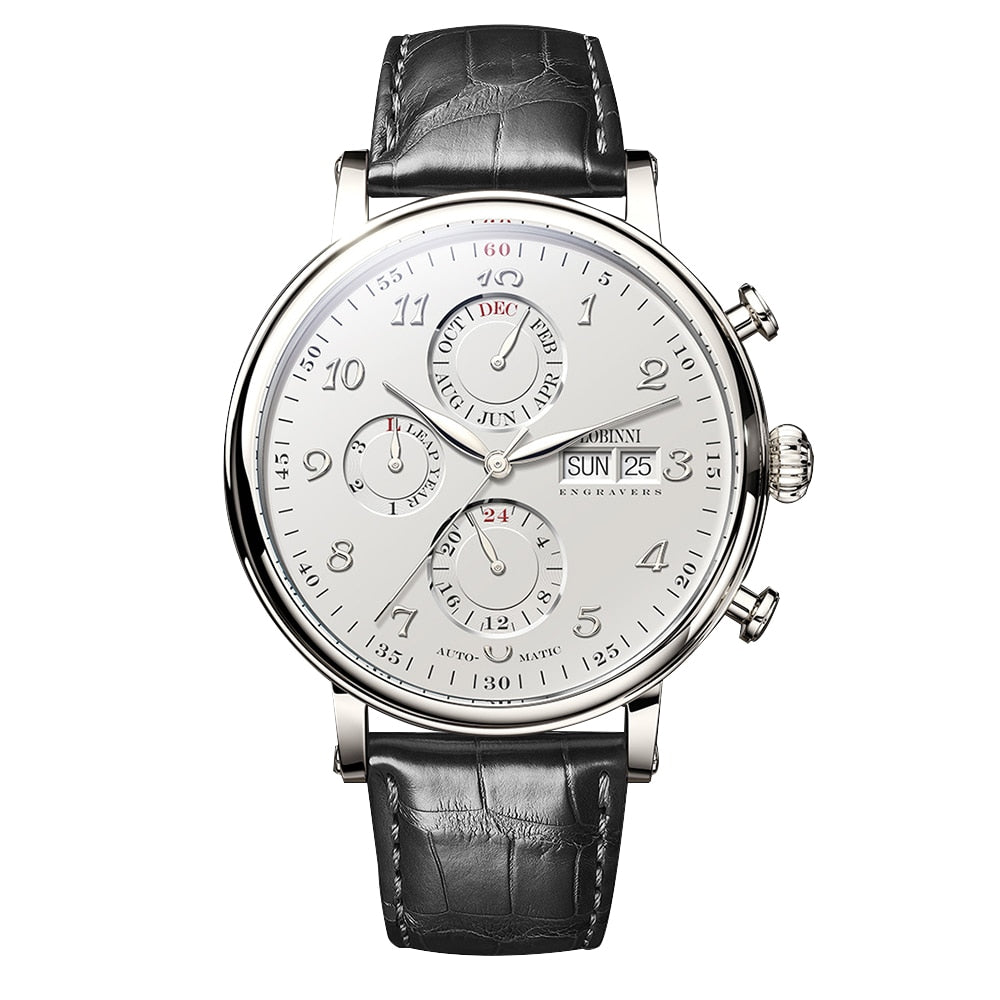 Lobinni-reloj De Zafiro Automtico Para Hombre Accesorio Masculino De Pulsera Con Mecanismo Automtico De Movimiento De Gaviota Con Bisel De Metal Disponible En Color Negro