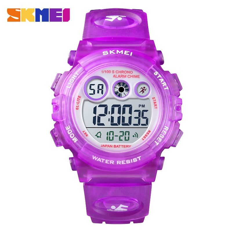 SKMEI Reloj deportivo para niños de la marca SKMEI, resistente al agua y con pantalla LED digital. Un lujoso reloj electrónico para niños y niñas, ideal como regalo. ⌚💦🎁
