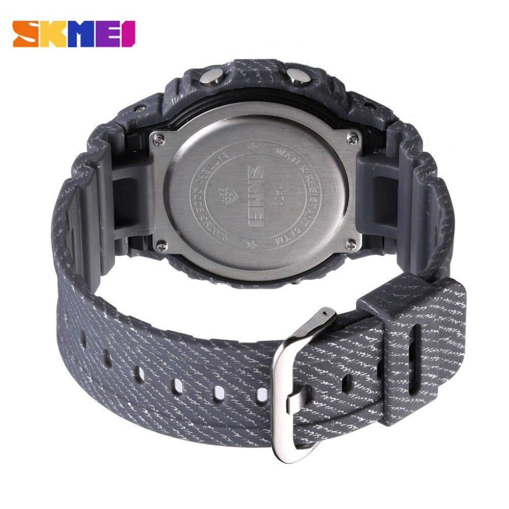 SKMEI Reloj digital resistente al agua 5Bar con alarma, diseño estilo cowboy militar. ¡Un reloj de moda para hombres! ⌚🏕️🤠