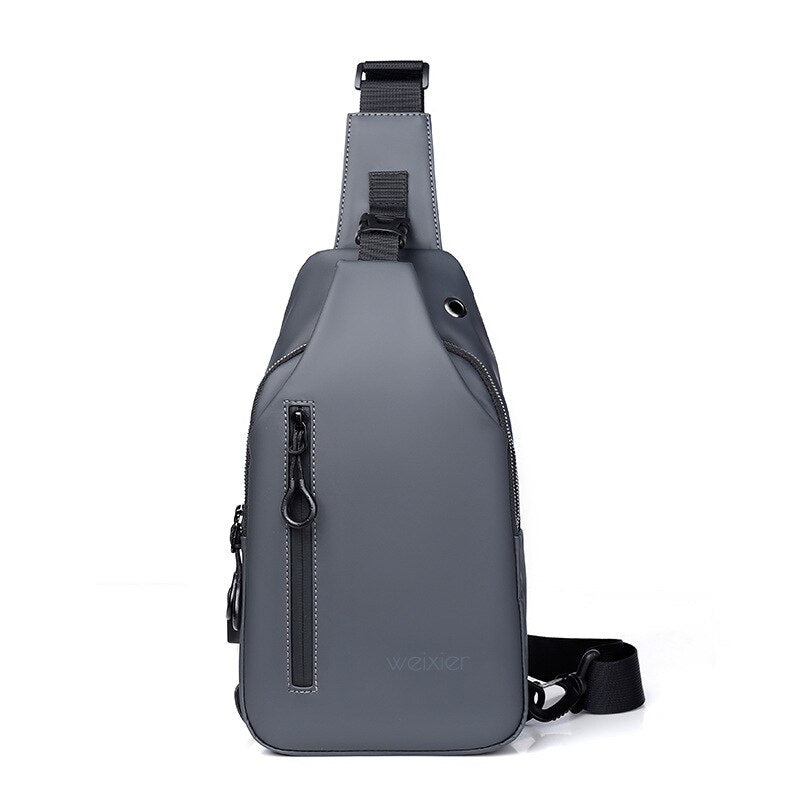 Weixier - Bolso de pecho multifuncional para hombre, bandolera de tela Oxford impermeable para deportes al aire libre, 2021 ⛺🎒