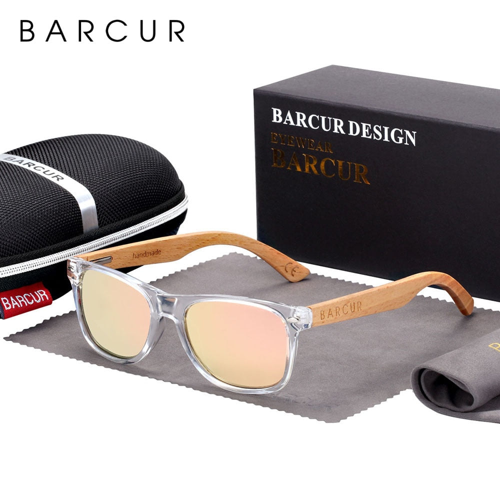 BARCUR-Gafas De Sol polarizadas para niños y niñas, lentes De Sol con protección UV400, Gafas De Sol De madera