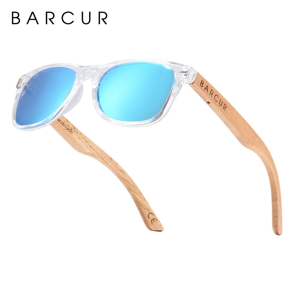 BARCUR-Gafas De Sol polarizadas para niños y niñas, lentes De Sol con protección UV400, Gafas De Sol De madera