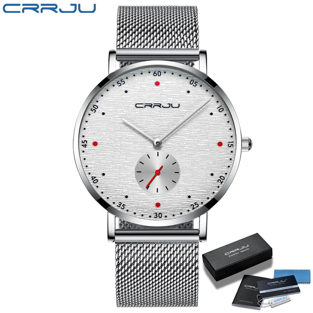 CRRJU - Reloj deportivo de cuarzo para hombre ⌚️⚽️💪💧. Cronógrafo de pulsera de lujo, a la moda y resistente al agua 💦🔥. ¡Nuevo en el mercado! 🆕🎉CON CAJA IdeAL reGALOS