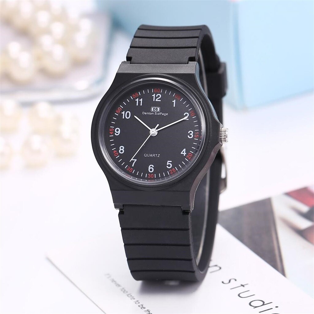 Eillysevens Reloj de negocios para hombre, cronógrafo de cuarzo analógico con correa de silicona Tpu, sencillo, a la moda, Masculino