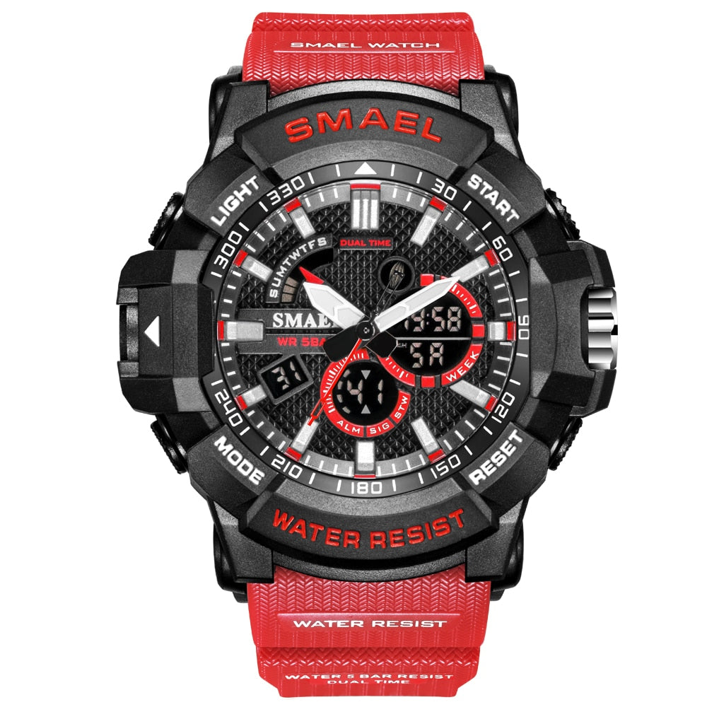 Reloj deportivo militar para hombre cronmetro de camuflaje despertador LED resistente al agua hasta 50m