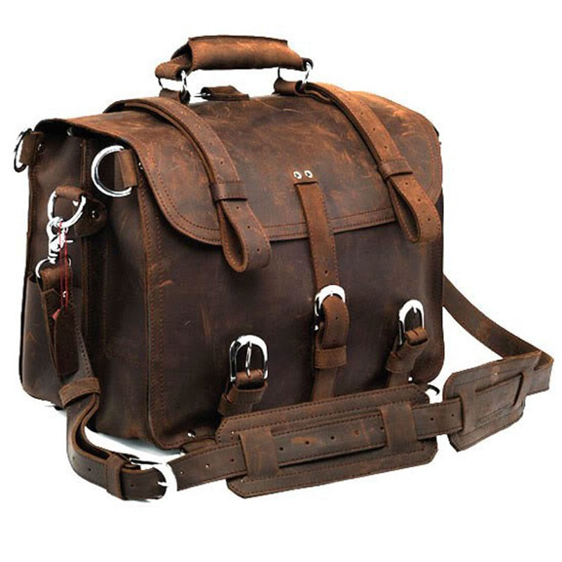 👜 **Crazy Horse-Bolso de Viaje de Piel Auténtica para Hombre** 🌍