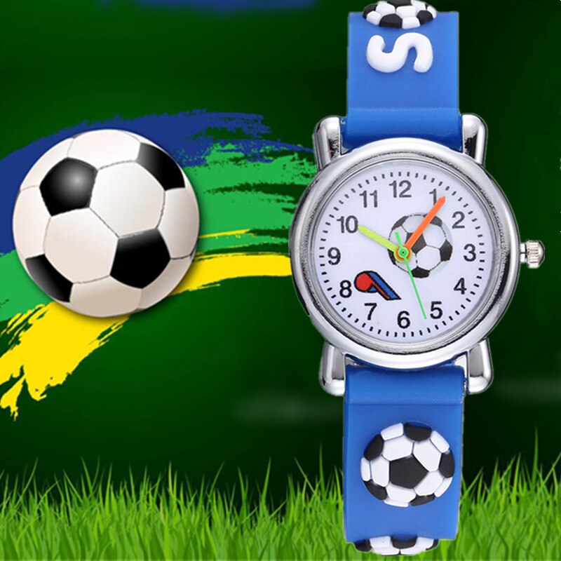 Reloj de pulsera de silicona para niños, cronógrafo de diseño único con bola de dibujos animados, de cuarzo, regalo de cumpleaños