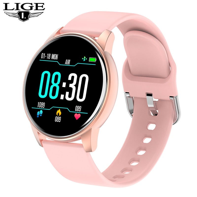 LIGE Reloj inteligente deportivo pulsera con control del ritmo cardíaco, pronóstico del tiempo en tiempo Real, a la moda, para Android e IOS, 2023