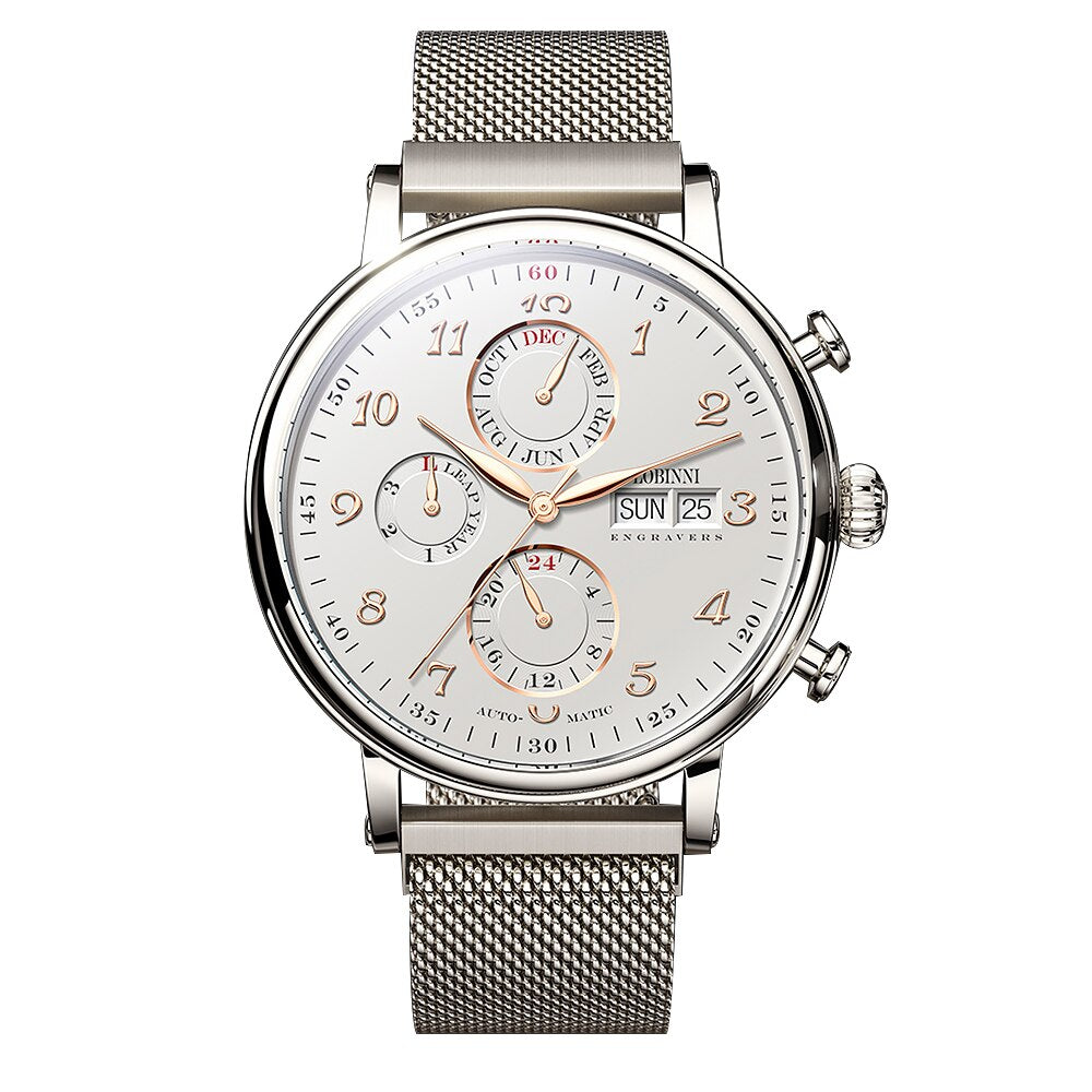 Lobinni-reloj De Zafiro Automtico Para Hombre Accesorio Masculino De Pulsera Con Mecanismo Automtico De Movimiento De Gaviota Con Bisel De Metal Disponible En Color Negro