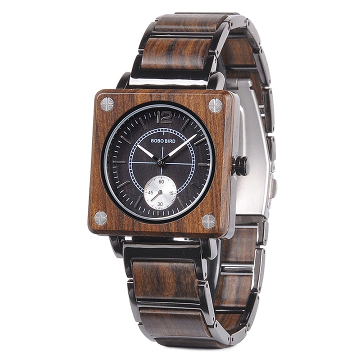 bobobird 🕰️ Relojes de hombre madera pagani diseño cuarzo reloj de pulsera de lujo superior en caja de regalo L-R14 🎁❤️