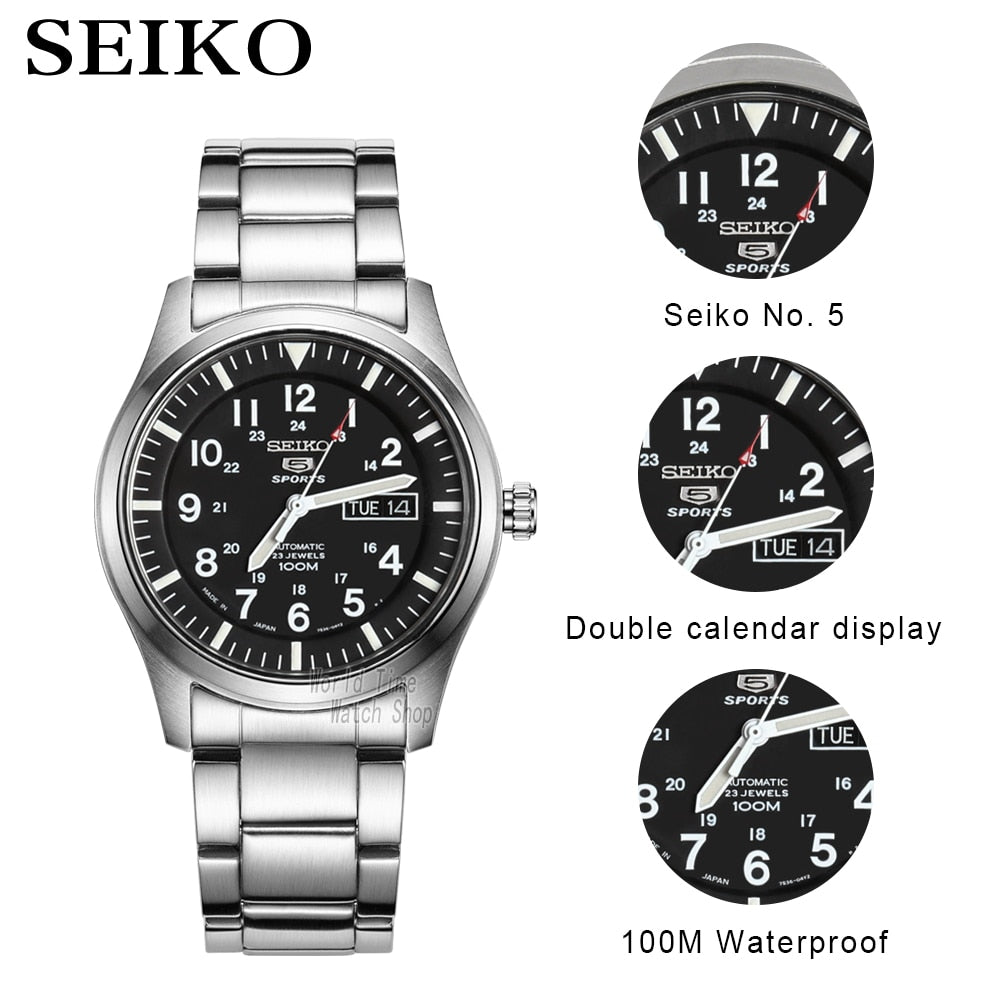 Seiko Reloj Automático para Hombre 5 - Estilo, Funcionalidad y Durabilidad en Uno  🏆