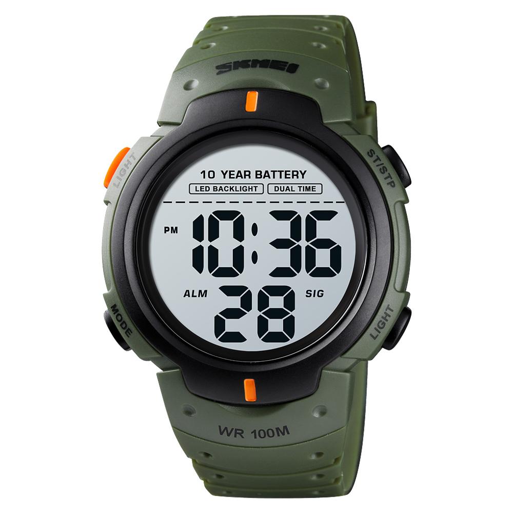 SKMEI Reloj digital resistente al agua 100M para hombres, con luz LED, cronógrafo y un diseño de moda. ¡Un reloj masculino perfecto! ⌚💦💡