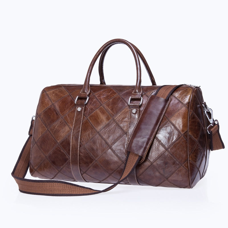 WESTAL - Bolsa de viaje de cuero para hombre, bolso de cuero vintage de fin de semana, equipaje de cuero genuino para hombres, bolso de mano para viajes y estancias nocturnas 🧳👜🏞️