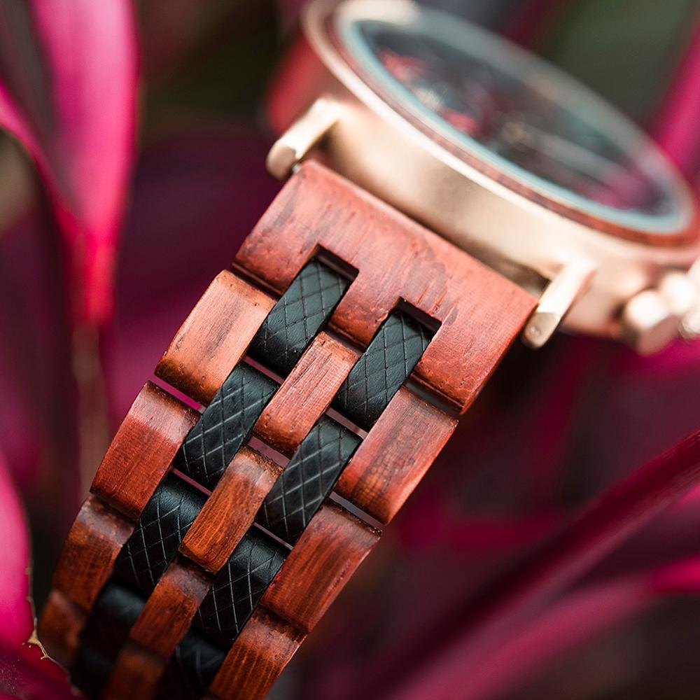 BOBO BIRD relojes para hombre red wood