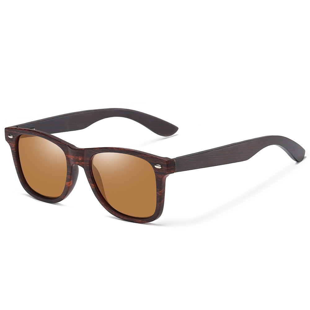 EZREAL 🕶️🌳😎 te presenta sus gafas de sol polarizadas de madera unisex. Lentes con protección UV400 y diseño de montura cuadrada. ¡Estilo y protección para tus ojos! 👓🌞