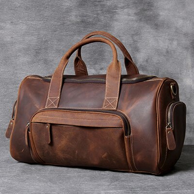 MAHEU bolsa de viaje de cuero genuino para hombre bolso de viaje de negocios para exteriores color