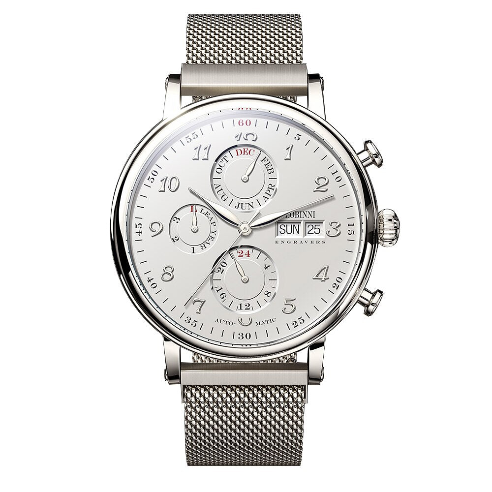 Lobinni-reloj De Zafiro Automtico Para Hombre Accesorio Masculino De Pulsera Con Mecanismo Automtico De Movimiento De Gaviota Con Bisel De Metal Disponible En Color Negro