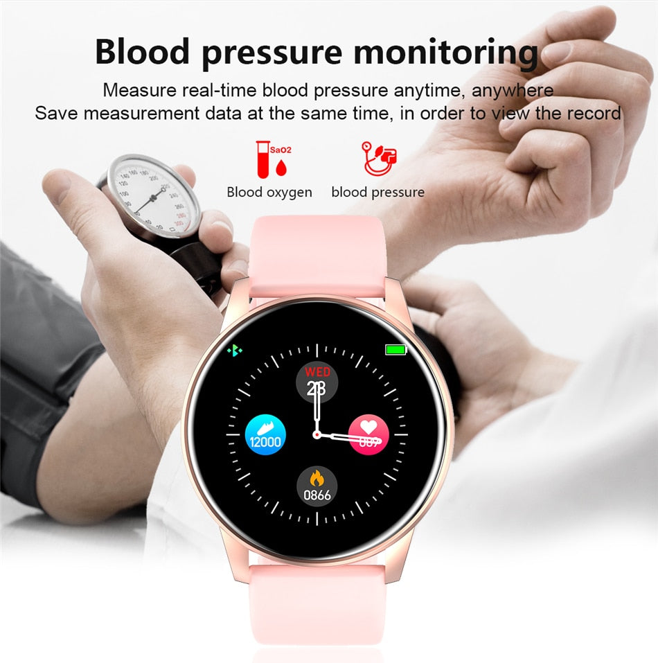 LIGE Reloj inteligente deportivo pulsera con control del ritmo cardíaco, pronóstico del tiempo en tiempo Real, a la moda, para Android e IOS, 2023