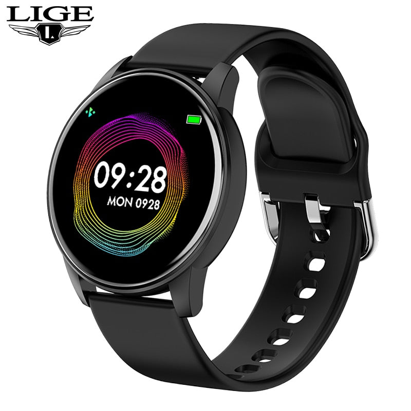 LIGE Reloj inteligente deportivo pulsera con control del ritmo cardíaco, pronóstico del tiempo en tiempo Real, a la moda, para Android e IOS, 2023