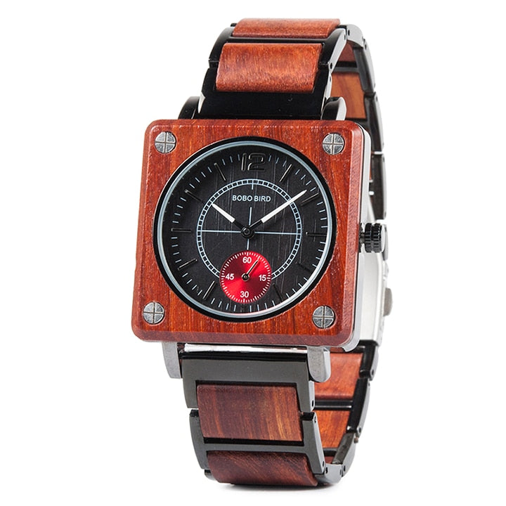 bobobird 🕰️ Relojes de hombre madera pagani diseño cuarzo reloj de pulsera de lujo superior en caja de regalo L-R14 🎁❤️