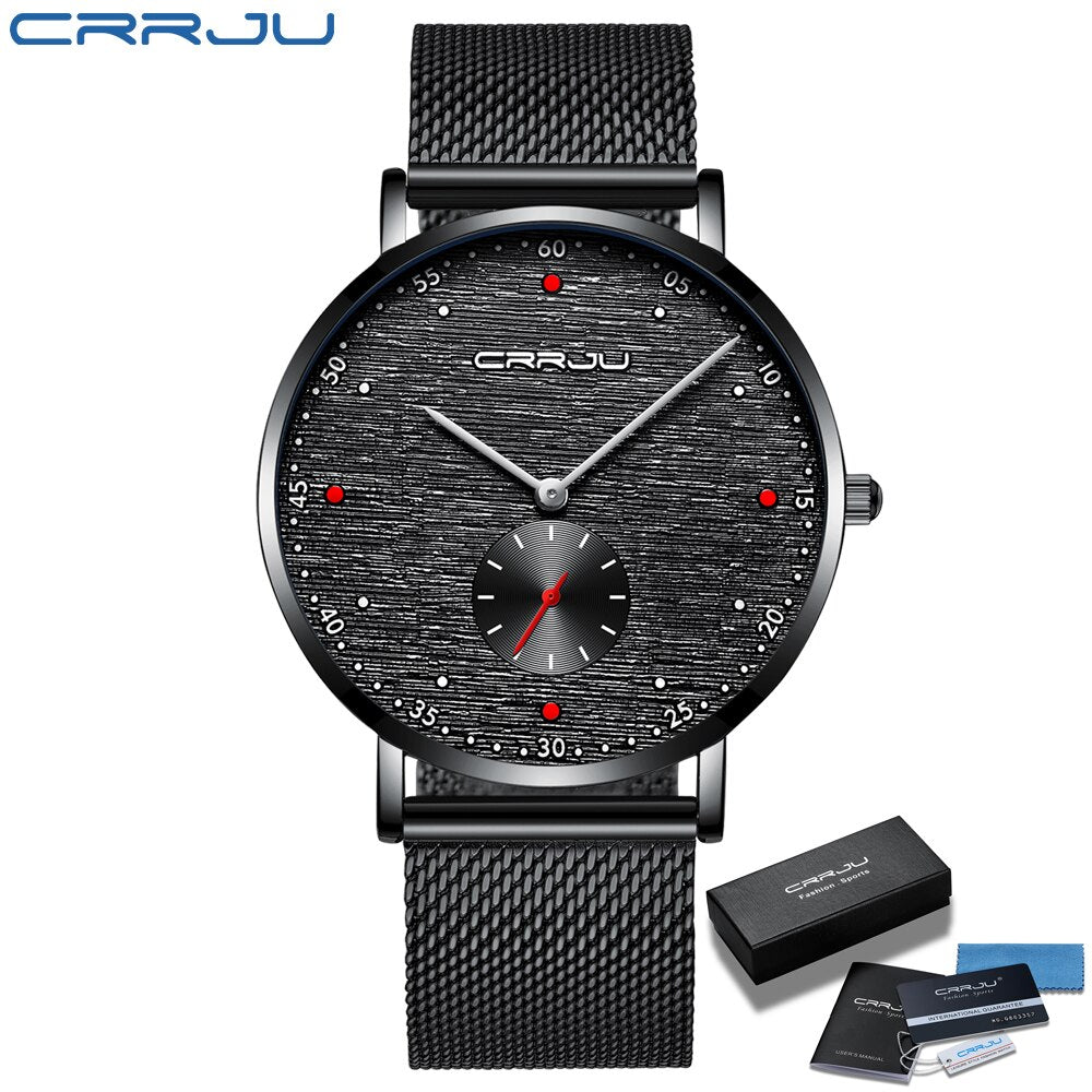 CRRJU - Reloj deportivo de cuarzo para hombre ⌚️⚽️💪💧. Cronógrafo de pulsera de lujo, a la moda y resistente al agua 💦🔥. ¡Nuevo en el mercado! 🆕🎉CON CAJA IdeAL reGALOS