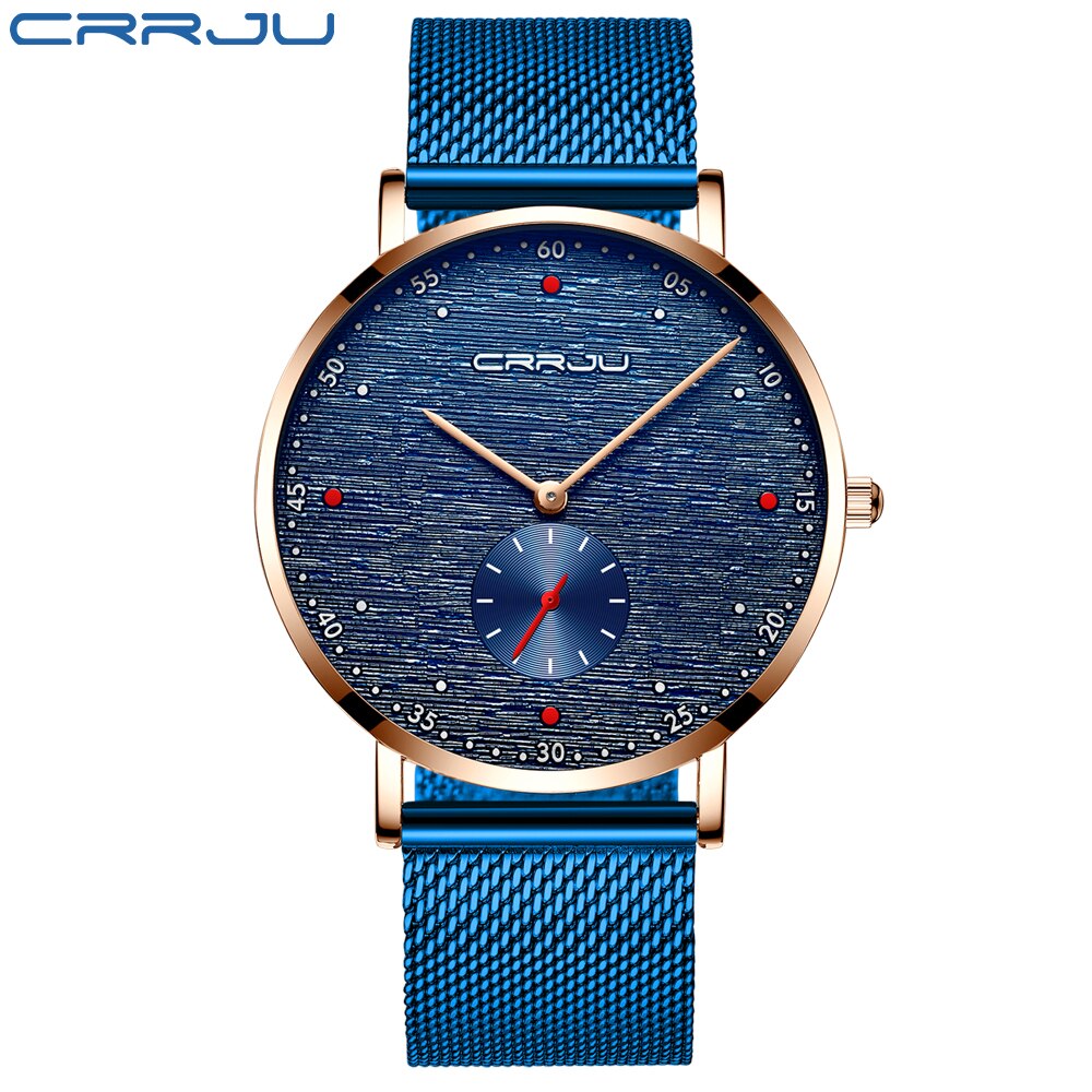 CRRJU - Reloj deportivo de cuarzo para hombre ⌚️⚽️💪💧. Cronógrafo de pulsera de lujo, a la moda y resistente al agua 💦🔥. ¡Nuevo en el mercado! 🆕🎉CON CAJA IdeAL reGALOS