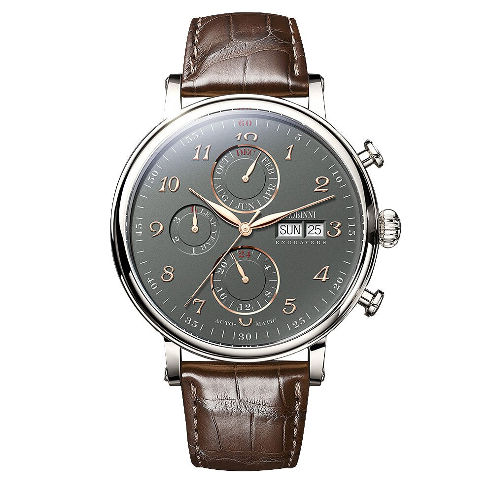 Lobinni-reloj De Zafiro Automtico Para Hombre Accesorio Masculino De Pulsera Con Mecanismo Automtico De Movimiento De Gaviota Con Bisel De Metal Disponible En Color Negro