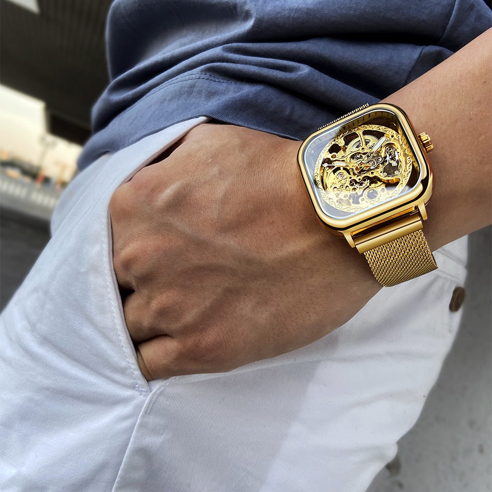 Forsining – Reloj mecánico automático para hombre⌚💎🔥👑