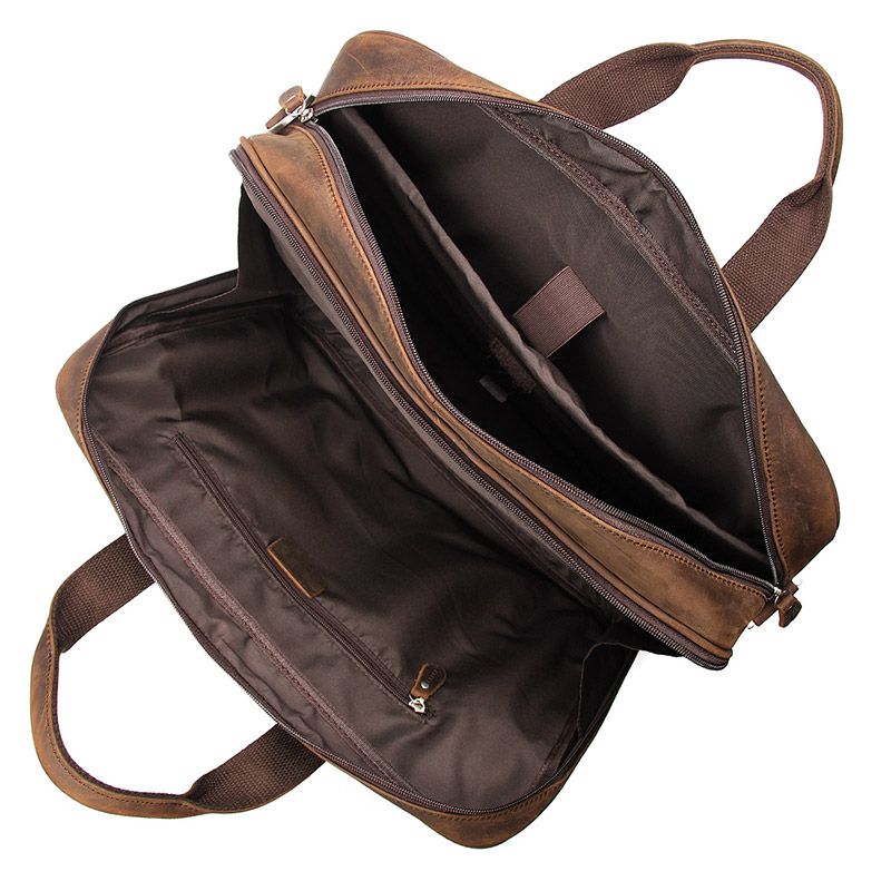 Maletín ejecutivo grande de cuero genuino para hombre, bolsa de mensajero para viaje de negocios, marrón, negro, café,