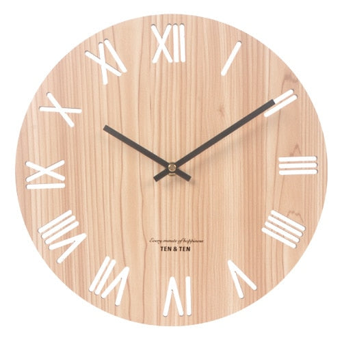 Wooden 3D Wall Clock  Colección ¡Descubre el encanto del "Reloj de Pared de Madera "!estilo nórdico y contemporáneo! ⏰🏠
