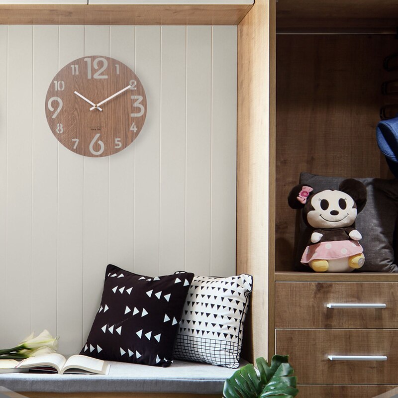 Wooden 3D Wall Clock  Colección ¡Descubre el encanto del "Reloj de Pared de Madera "!estilo nórdico y contemporáneo! ⏰🏠