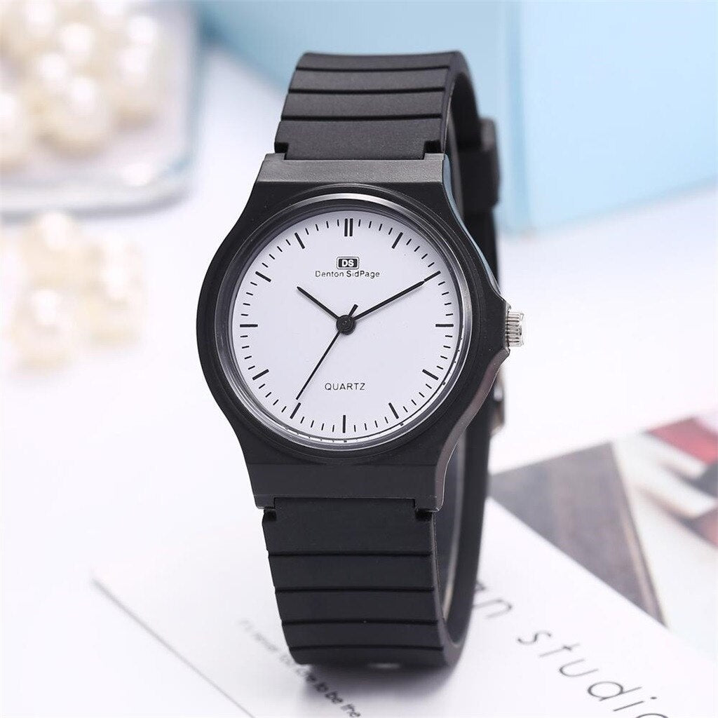Eillysevens Reloj de negocios para hombre, cronógrafo de cuarzo analógico con correa de silicona Tpu, sencillo, a la moda, Masculino