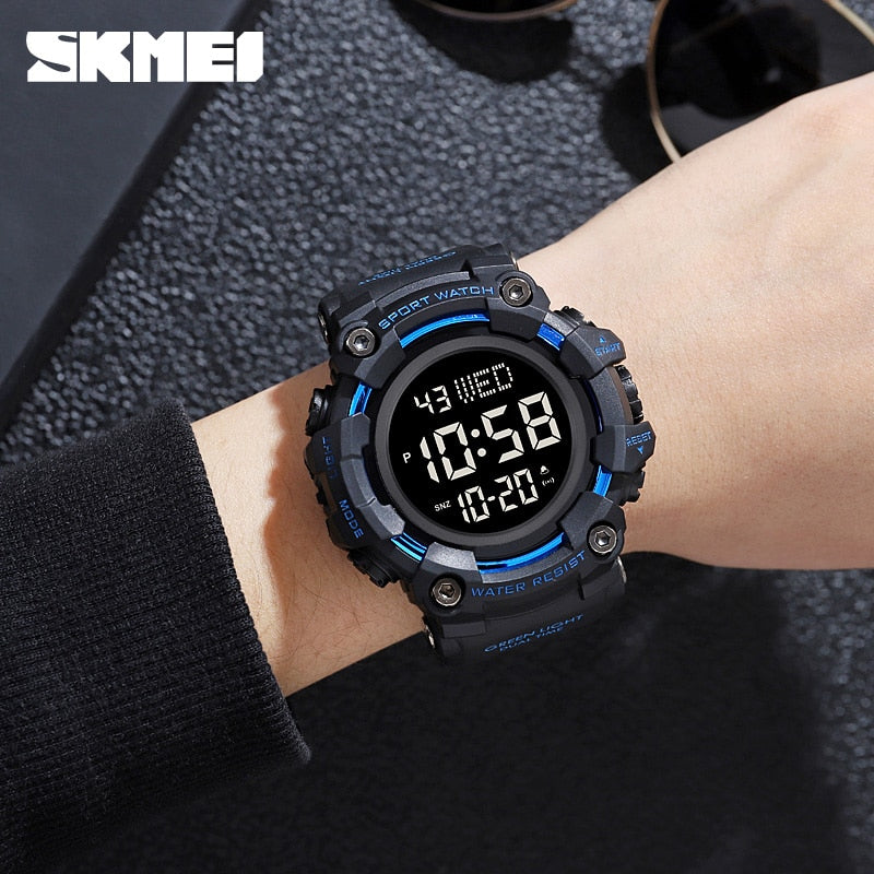 SKMEI Reloj Electrónico de Lujo SKMEI con Doble Hora, Moda Exterior, Cuenta Regresiva, Cronómetro y Reloj Digital para Hombres. Marca Original SKMEI. ⌚️🏆