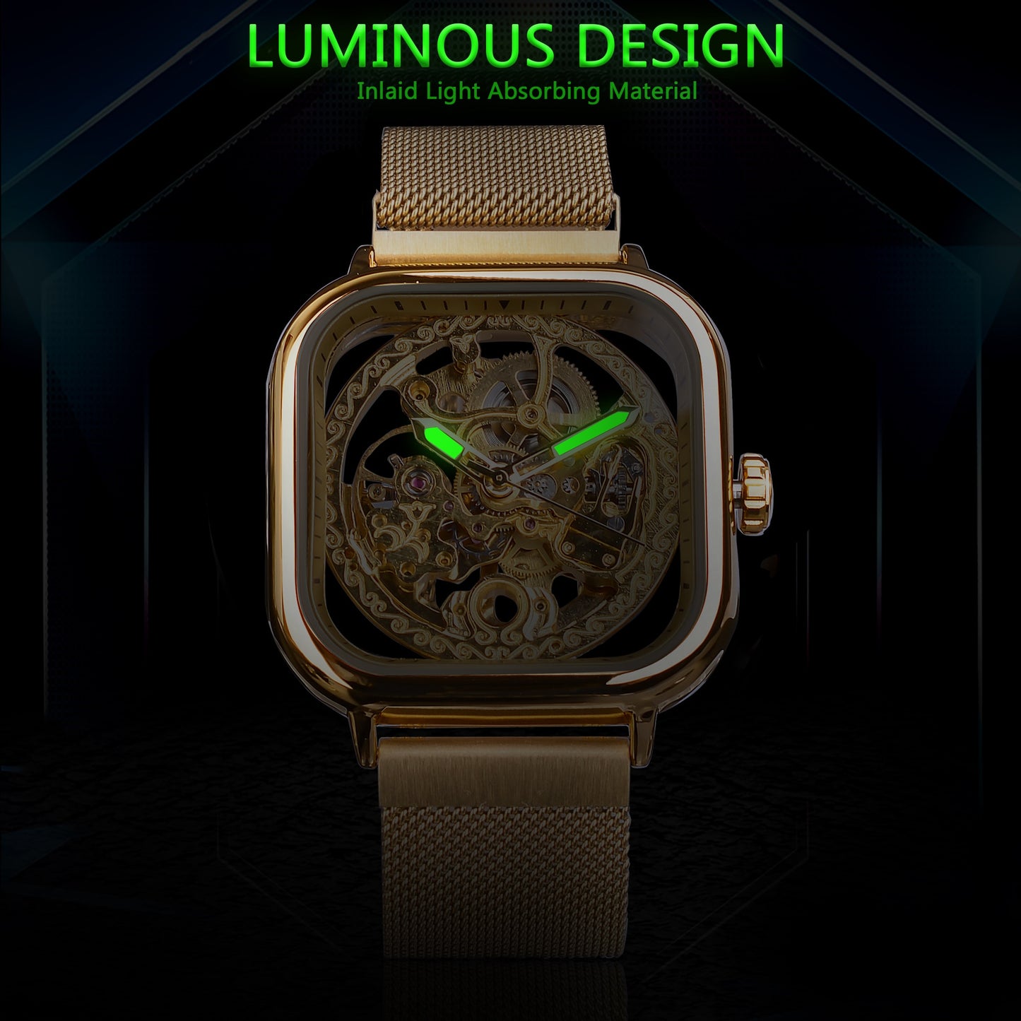 Forsining – Reloj mecánico automático para hombre⌚💎🔥👑