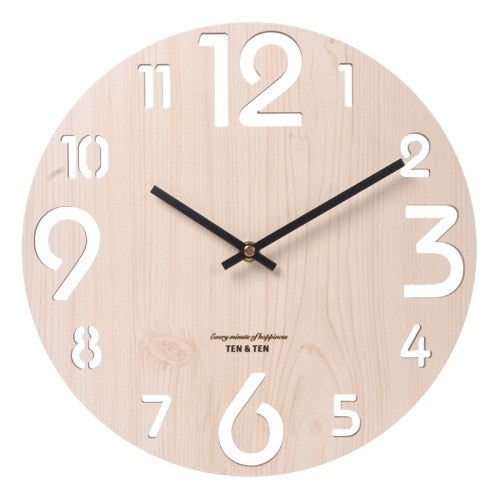 Wooden 3D Wall Clock  Colección ¡Descubre el encanto del "Reloj de Pared de Madera "!estilo nórdico y contemporáneo! ⏰🏠