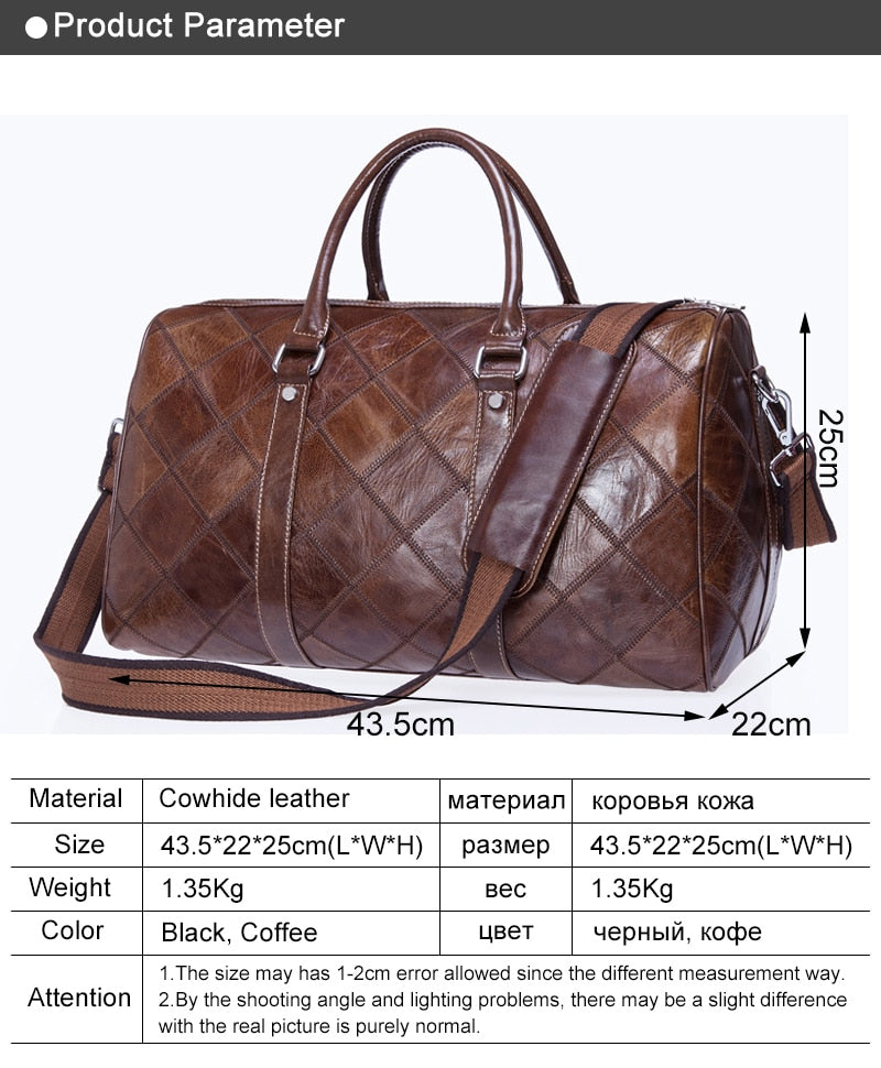 WESTAL - Bolsa de viaje de cuero para hombre, bolso de cuero vintage de fin de semana, equipaje de cuero genuino para hombres, bolso de mano para viajes y estancias nocturnas 🧳👜🏞️