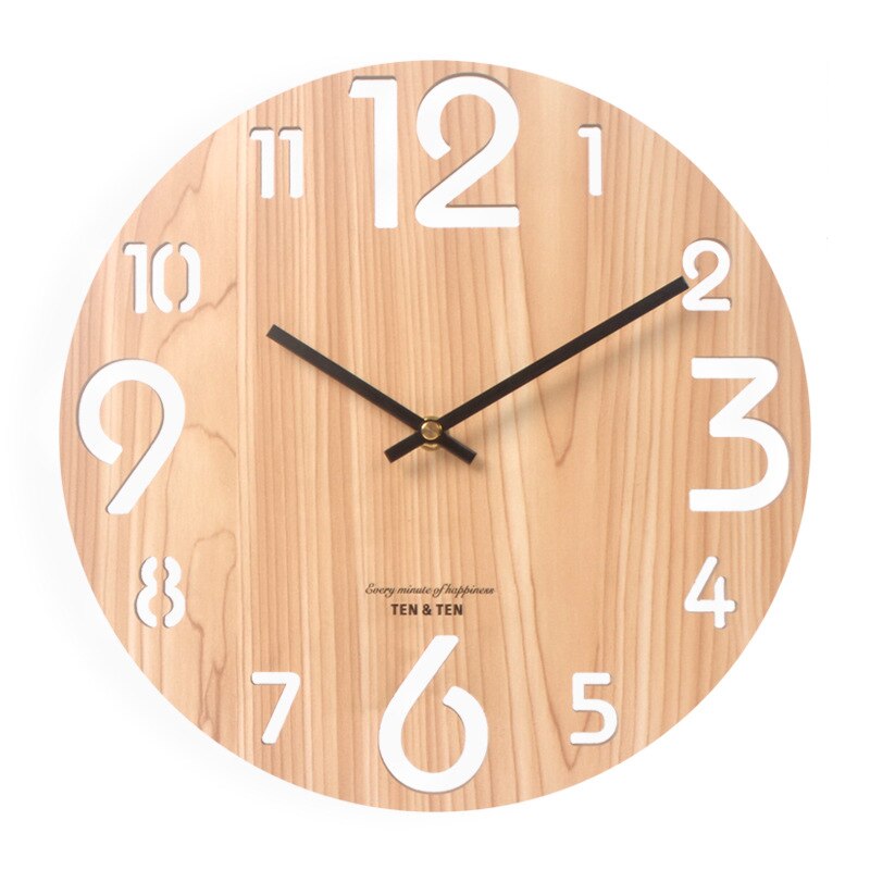 Wooden 3D Wall Clock  Colección ¡Descubre el encanto del "Reloj de Pared de Madera "!estilo nórdico y contemporáneo! ⏰🏠