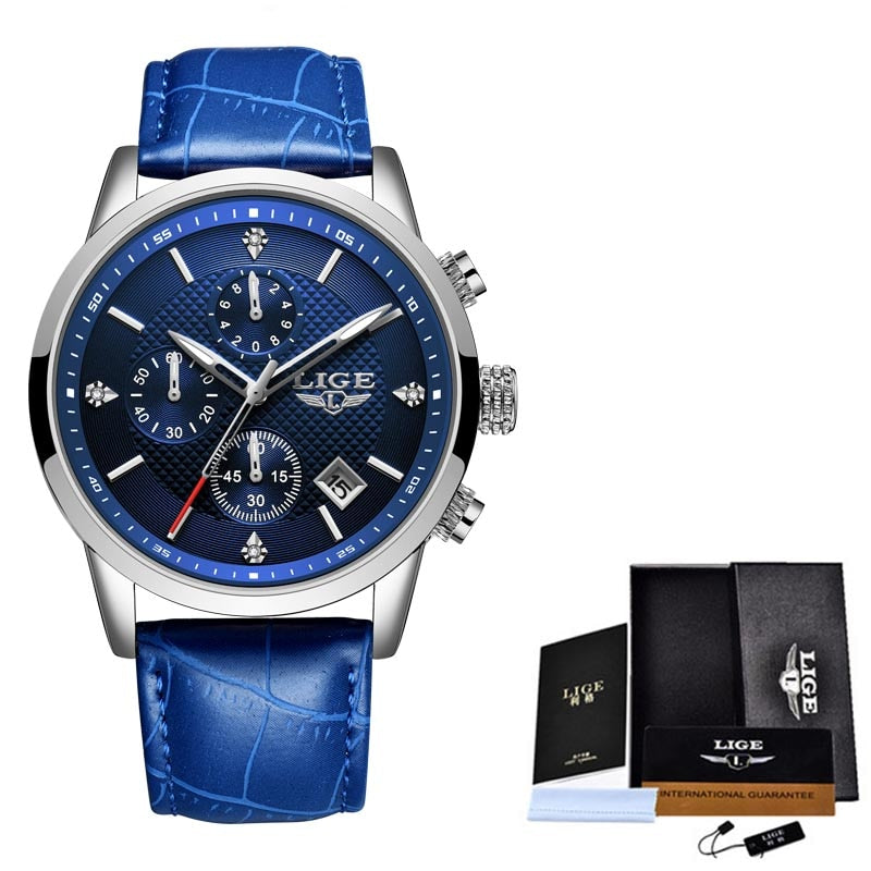 LIGE 🆕⌚️ Reloj para hombres 2022, de lujo y deportivo. Cuenta con cronógrafo, resistente al agua y correa de acero inoxidable. ¡Perfecto para el hombre moderno! 💼🏅