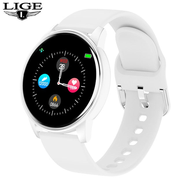 LIGE Reloj inteligente deportivo pulsera con control del ritmo cardíaco, pronóstico del tiempo en tiempo Real, a la moda, para Android e IOS, 2023