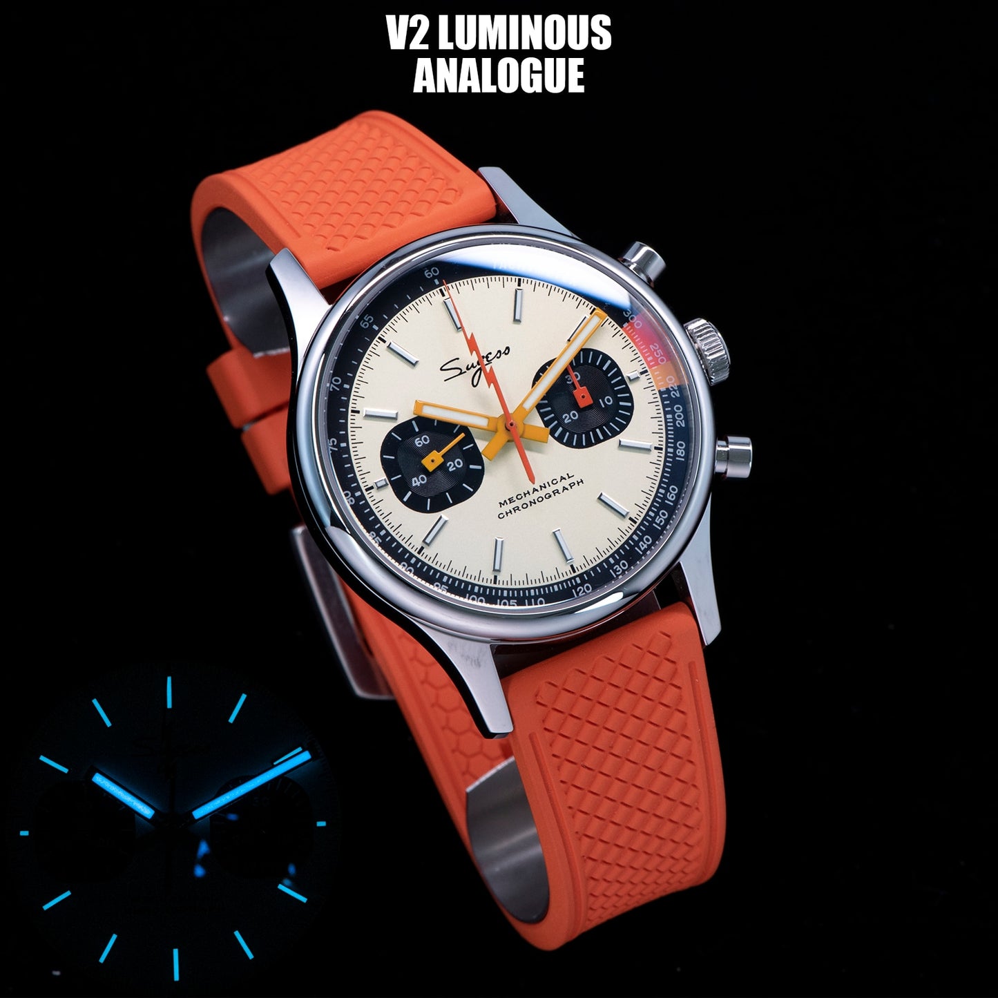"Sugess Pilot Watch" con movimiento Seagull ST19!  Su cristal de zafiro y diseño militar con temática de carreras de 1963 lo hacen único. ¡Edición limitada para los apasionados de los relojes piloto! ⌚✈️🏁