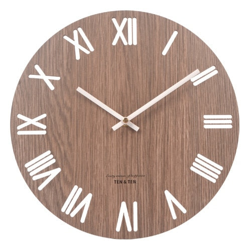 Wooden 3D Wall Clock  Colección ¡Descubre el encanto del "Reloj de Pared de Madera "!estilo nórdico y contemporáneo! ⏰🏠