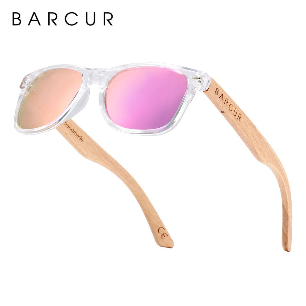 BARCUR-Gafas De Sol polarizadas para niños y niñas, lentes De Sol con protección UV400, Gafas De Sol De madera