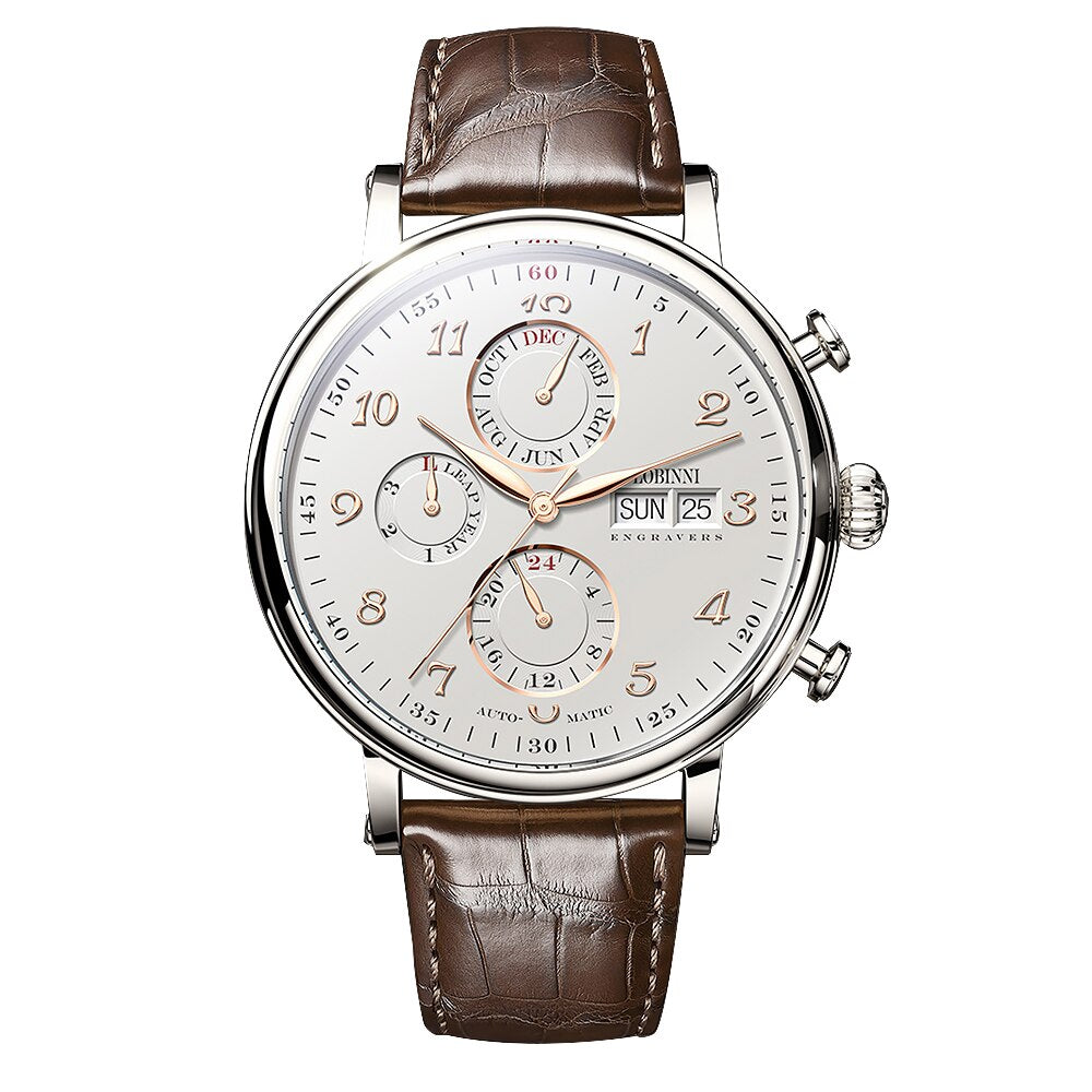 Lobinni-reloj De Zafiro Automtico Para Hombre Accesorio Masculino De Pulsera Con Mecanismo Automtico De Movimiento De Gaviota Con Bisel De Metal Disponible En Color Negro