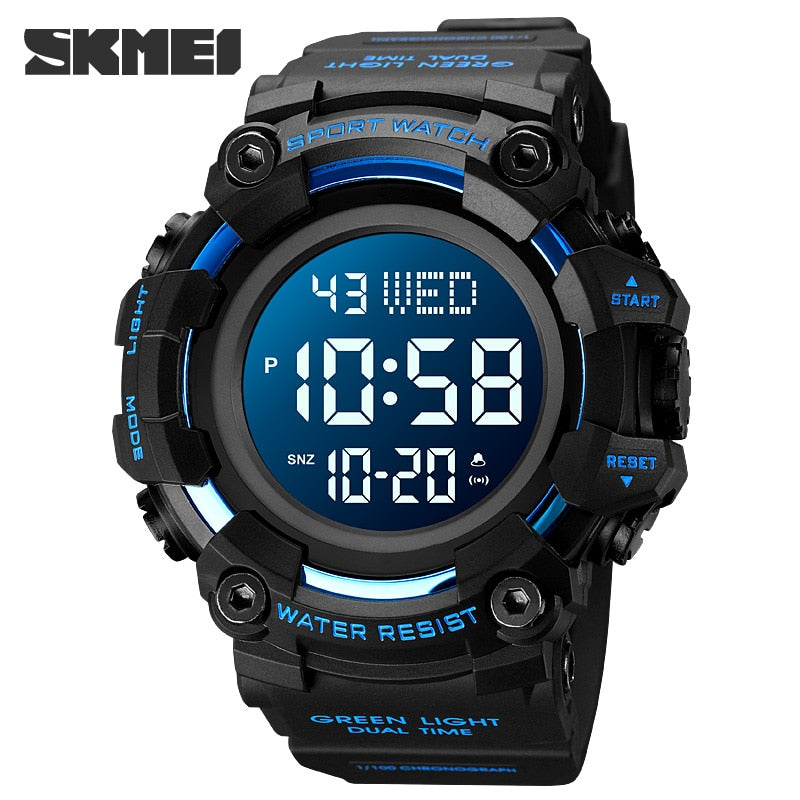 SKMEI Reloj Electrónico de Lujo SKMEI con Doble Hora, Moda Exterior, Cuenta Regresiva, Cronómetro y Reloj Digital para Hombres. Marca Original SKMEI. ⌚️🏆