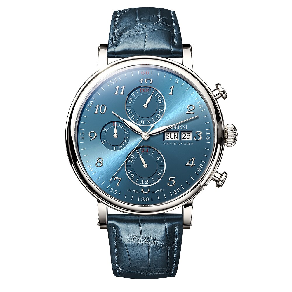 Lobinni-reloj De Zafiro Automtico Para Hombre Accesorio Masculino De Pulsera Con Mecanismo Automtico De Movimiento De Gaviota Con Bisel De Metal Disponible En Color Negro