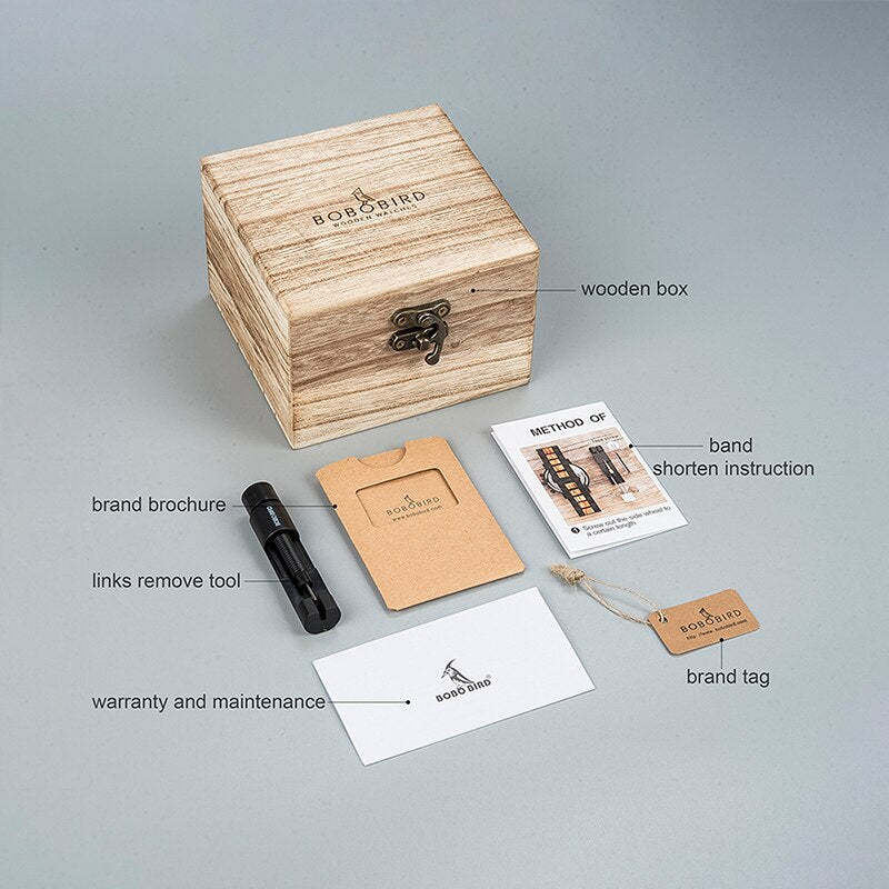 BOBO BIRD- COLECCION RUNA NORDICA  Reloj de pulsera de madera para hombre, cronógrafo de cuarzo con círculo rúnico, timón dorado, Vegvisir, a la moda, gran caja de regalo