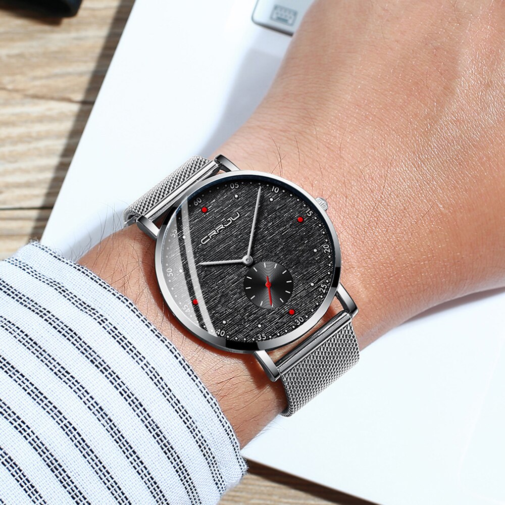 CRRJU - Reloj deportivo de cuarzo para hombre ⌚️⚽️💪💧. Cronógrafo de pulsera de lujo, a la moda y resistente al agua 💦🔥. ¡Nuevo en el mercado! 🆕🎉CON CAJA IdeAL reGALOS