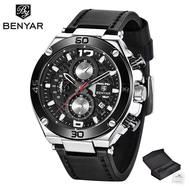 BENYAR-reloj deportivo multifunción para hombre, cronógrafo de cuarzo, de pulsera, de lujo, nuevo, 2023