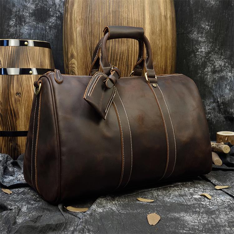 MAHEU bolsa de viaje de cuero genuino para hombre bolso de viaje de negocios para exteriores color